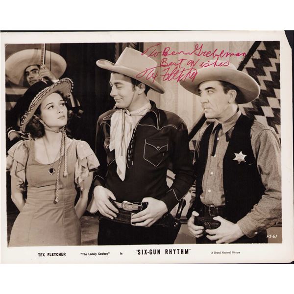 Tex Fletcher signed photo Western
