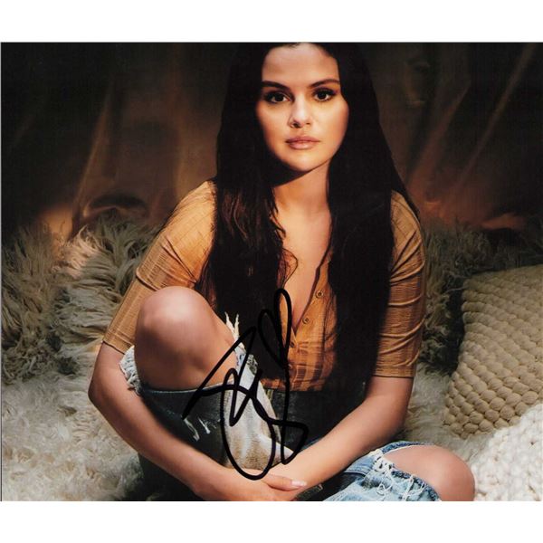 Selena Gomez signed photo young