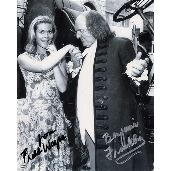 Fredd Wayne signed photo Benjamin Franklin