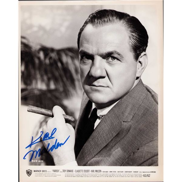 Karl Malden signed photo