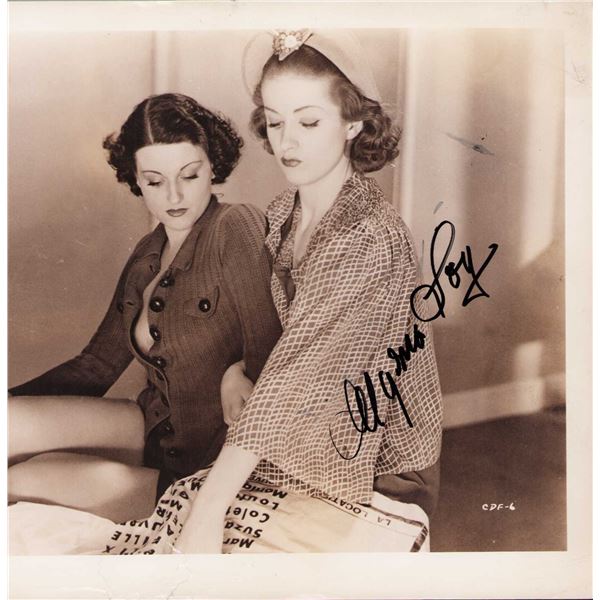 Myrna Loy signed vintage photo