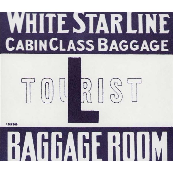 Titanic prop baggage label
