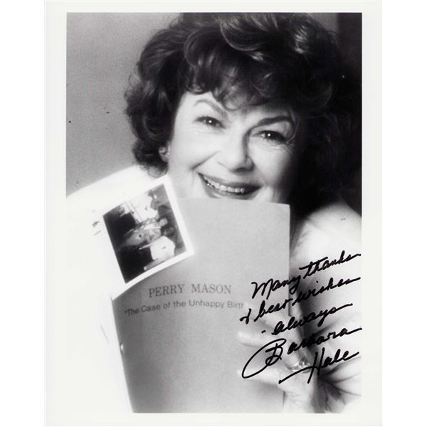 Barbara Hale signed photo