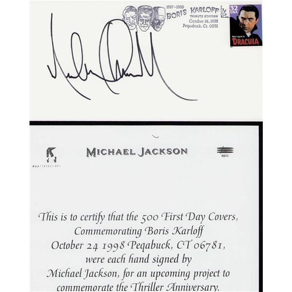 Michael Jackson signed FDC with letter