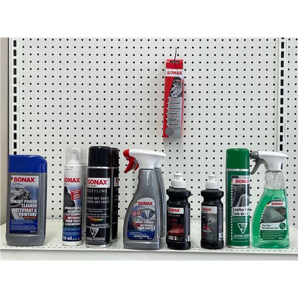 Group of Misc - Paint Power Cleaner, Wheel Cleaner, Leather Foam, Clear Glass, Polymer Net Shield, E