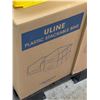 Image 2 : 5 cases of ULINE 11x5.5x5" plastic stackable bins (Yellow) 11 extra pieces