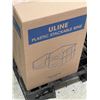 Image 3 : 7 cases of ULINE 11x5.5x5" plastic stackable bins (Yellow)