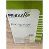 Image 5 : 2 - cases (approx 44 pcs) of 1gal new empty paint tins w/misc plastic mixing buckets