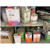 Image 6 : Wooden shelf with contents (Tools, spray paint, large cut off wheels, Hoses and misc)