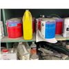 Image 7 : Wooden shelf with contents (Tools, spray paint, large cut off wheels, Hoses and misc)