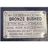 Image 2 : Bronze Bushed 6" Sheave 8 Ton WLL
