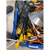 Image 5 : Group of Misc Cords - Extension Cables, Cords, Jumper Cable, Battery Charger, Etc.