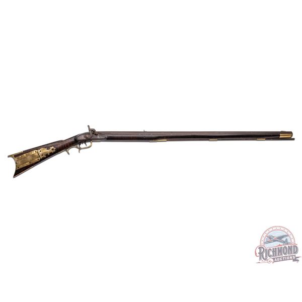 Percussion Kentucky Rifle with Daisy Finial Patchbox