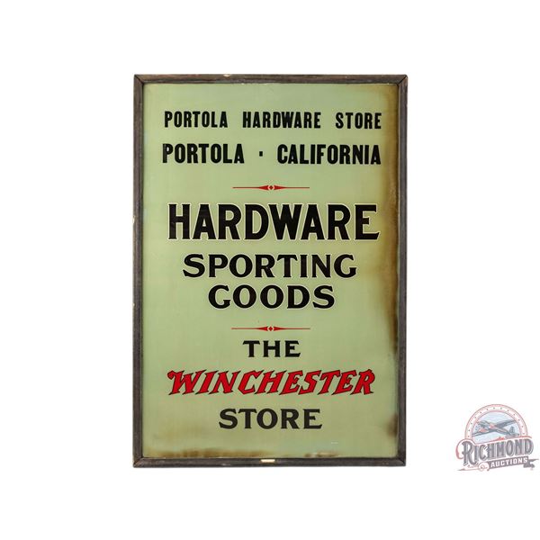 The Winchester Store Hardware & Sporting Goods SS Tin Sign - Portola Hardware Store, Portola, CA