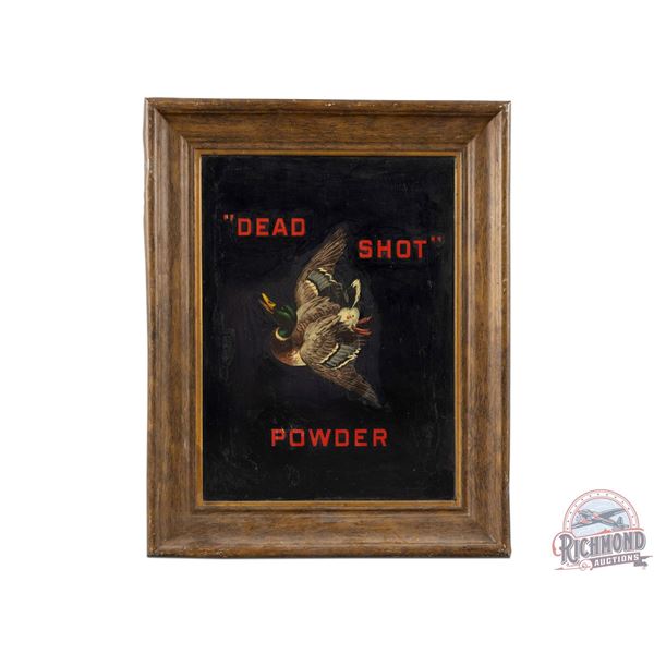 American Powder Mills "Dead Shot" Powder Self Framed Tin Sign