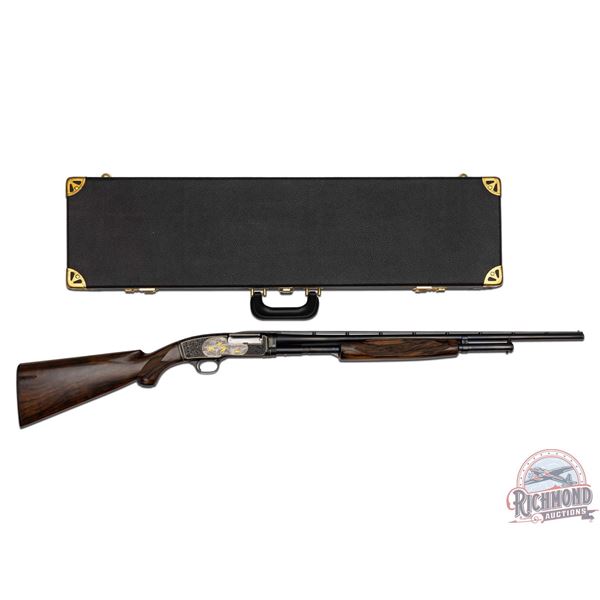 Fabulous Angelo Bee Full Coverage Engraved Winchester Model 42 Skeet .410 Shotgun