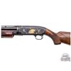 Image 4 : Unique Custom 1961 Winchester Model 12 Deluxe 20 GA Shotgun Engraved & Gold Inlaid by M.Courant