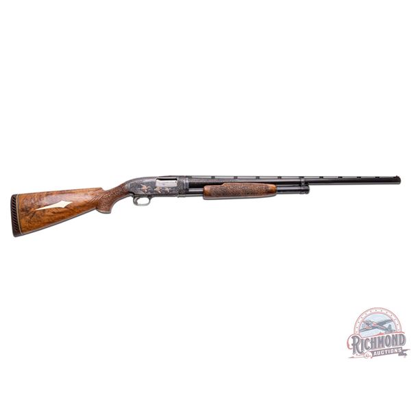 Beautiful 1917 Winchester Model 12 Trap Deluxe 12 GA Shotgun Engraved, Gold & Silver Inlaid