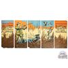 Image 1 : Early & Complete 1920 Winchester 16 & 20 Gauge "Duck Hunting with Spaniel" 5 Panel Display Sign