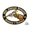 Image 2 : Incredible Iver Johnson Revolver "Hammer the Hammer" Die Cut Double Sided Tin Sign