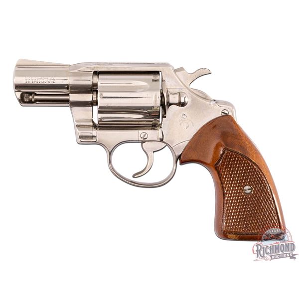 1974 Colt Cobra Agent .38 SPL Snub Nose 2" Nickel Double Action Revolver