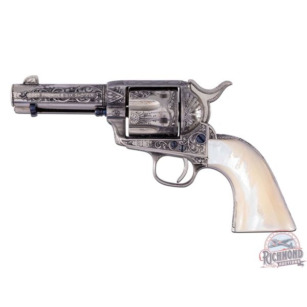 RARE STUNNING 1884 Colt SAA Frontier Six Shooter .44-40 Revolver Engraved Mother of Pearl Grips