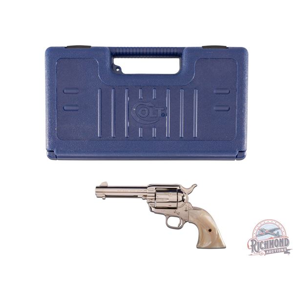 Stunning Colt SAA .45 LC Single Action Army Revolver 4.75" Nickel in Original Case
