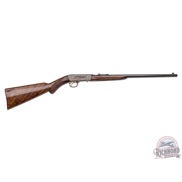 Rare Angelo Bee Engraved Belgium Browning Grade III, 1914 Model "A" Top Loader Semi-Automatic Rifle