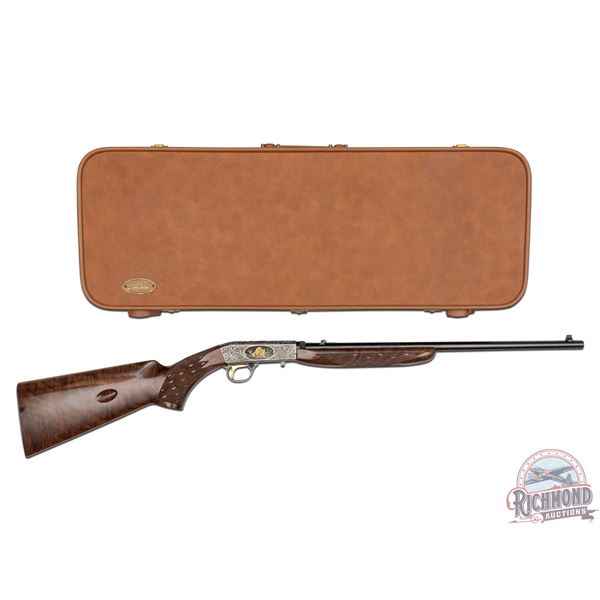 Nice 1971 Browning Belgium SA-22 .22 LR Semi-Auto Rifle Custom Engraved & Gold by Ron Reimer