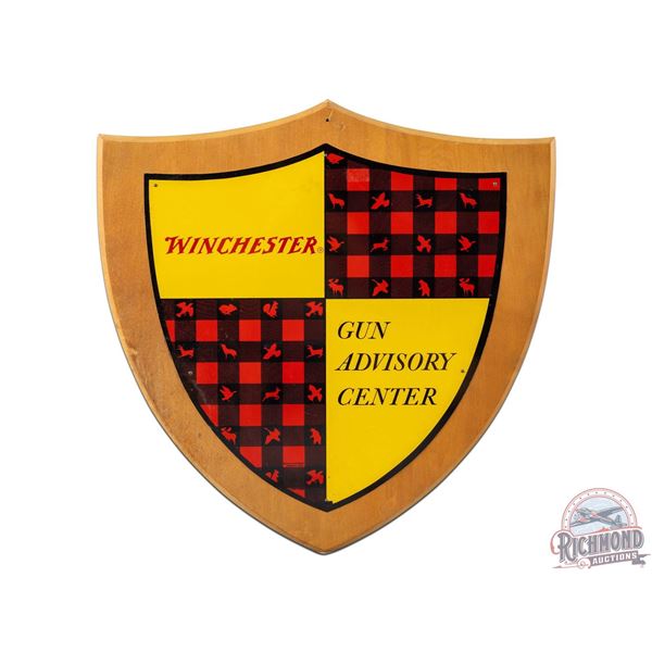 20" Winchester Gun Advisory Center Tin Advertising Plaque Sign