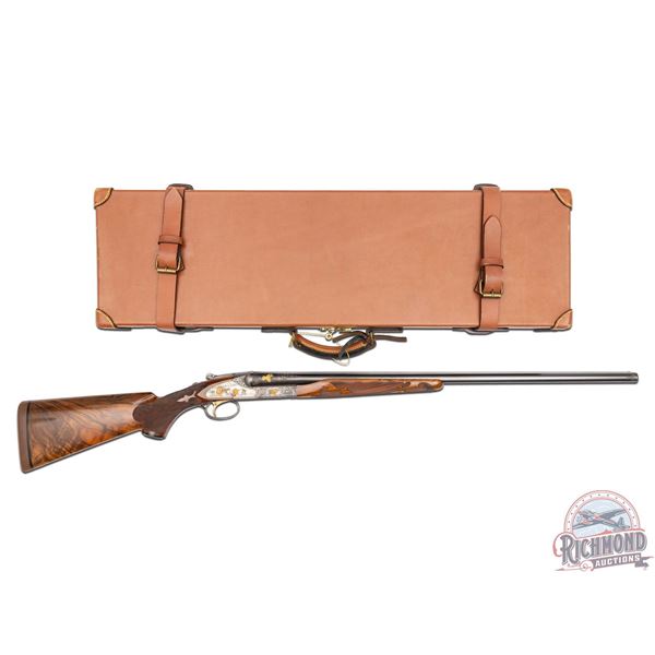 IMPRESSIVE Winchester Model 21 SxS 16 GA Shotgun Gold Inlaid & Signed by Angelo Bee with Case