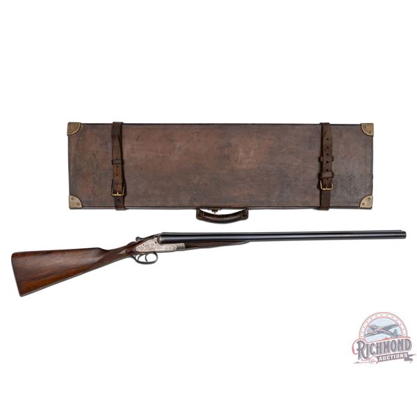Antique Holland and Holland Royal Ejector Shotgun in Vintage Maker Label Oak and Leather Trunk Case