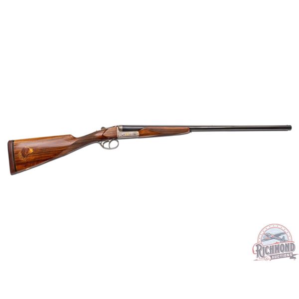 Roy Vail Gold Inlaid and Engraved Side by Side 20 Gauge Shotgun