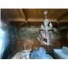 Image 5 : 1900's Original Muslin Tapestry Painting "Quail - A Dead Stand" Hunter & Two English Pointer Dogs