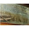 Image 11 : 1900's Original Long Muslin Tapestry Painting Two Panel "Shooting Ducks from a Blind"