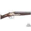 Image 3 : STUNNING Browning Belgium BSL Anson 12 GA SxS Shotgun Engraved & Signed Brunno Barra with Case