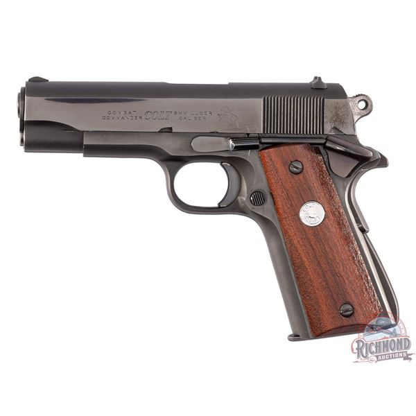 1975 Colt Combat Commander 9mm Luger Blued Semi-Auto Pistol