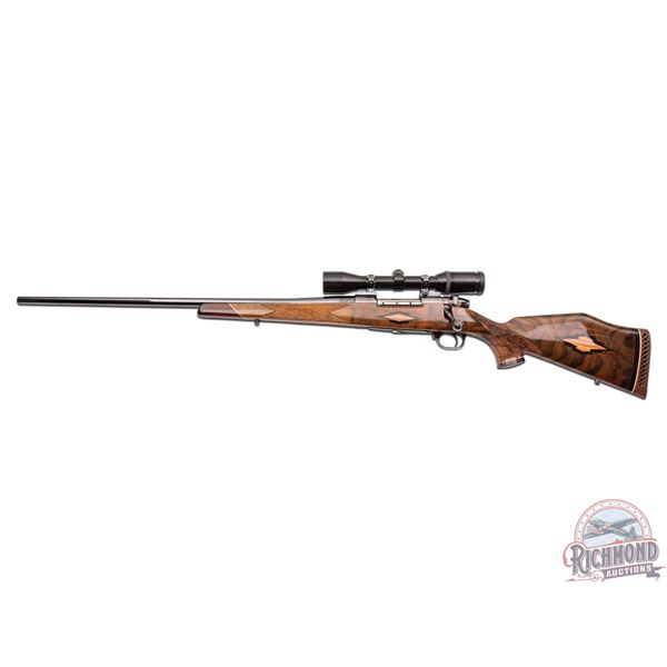 STATELY Custom Weatherby Mark V Left Hand .257 WBY Magnum Bolt Action Rifle with Swarovski Scope
