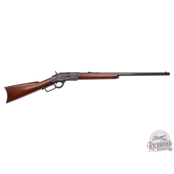 Winchester Model 1873 .38 Cal Lever Action Rifle Kings Improvement With Octagon Barrel