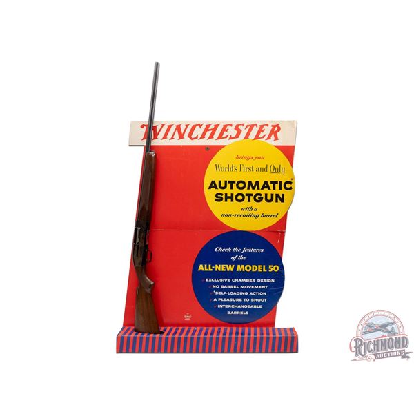 1961 Winchester Model 50 Semi-Auto 12 GA Shotgun with Retail Advertising Stand