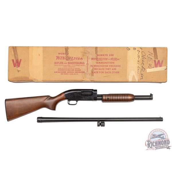 New Old Stock 1961 Winchester Model 12 Featherweight 12 Gauge Pump Action Shotgun in Original Box