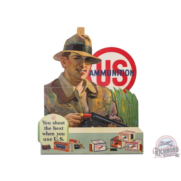 1932 US Cartridge Co US Ammunition "Shoot The Best When You Use US" 3D Countertop Display Sign