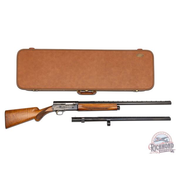 Belgium Browning A-5 Grade I Light Twelve Shotgun Two Barrel Cased Set