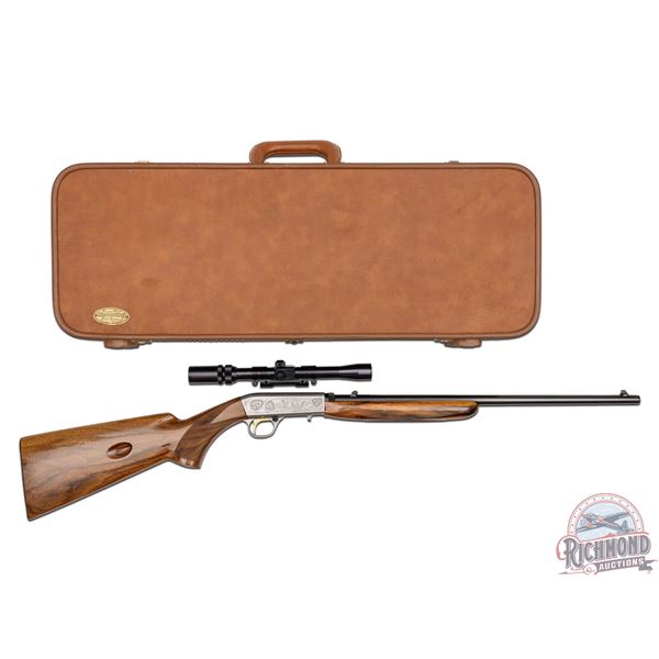 Engraved 1960 Browning Belgium Grade II SA-22 .22 LR Semi-Auto Rifle w/ Grooved Receiver by Angelo