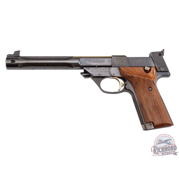 1971 Hi-Standard Supermatic Trophy Model 107 Military .22 LR Semi-Auto Pistol 7.25" Fluted Barrel