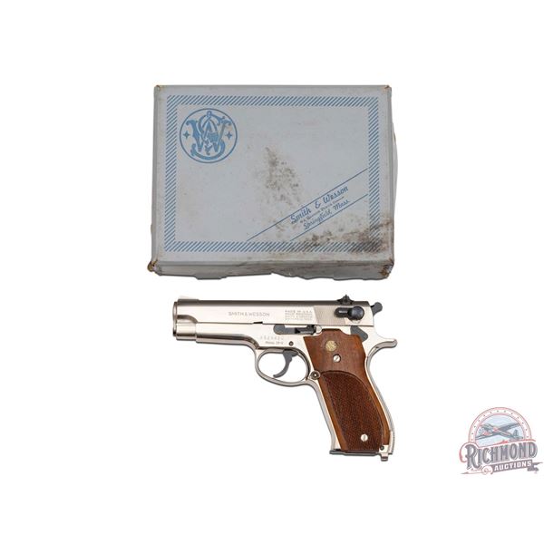 1979 Smith & Wesson Model 39-2 Nickel 9mm Semi-Auto Pistol in Original Box