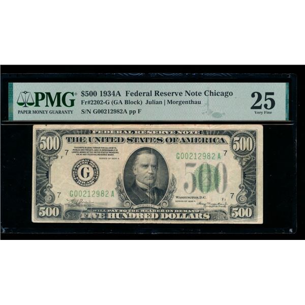 1934A $500 Chicago FRN PMG 25
