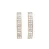 Image 1 : Plated 18KT Yellow Gold and Sterling Silver 0.25ctw Diamond Earrings