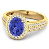 Image 3 : 14KT Yellow Gold 1.41ct Tanzanite and Diamond Ring
