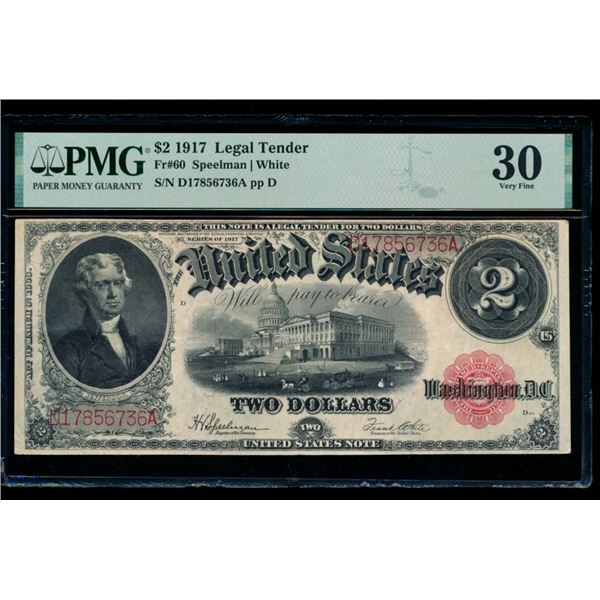 1917 $2 Legal Tender Note PMG 30